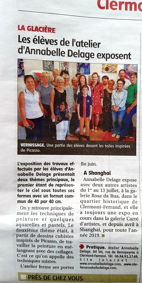 Vernissage 2019 article presse